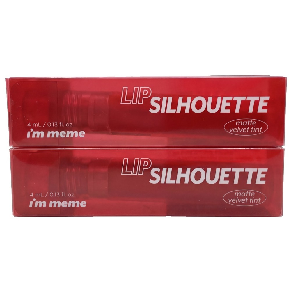 2x Memebox I'm Meme Lip Silhouette Matte Velvet Tint Flare Coral 03 NIB
